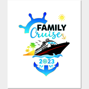 Cruise Family Vacation Matching Group Crew Squad 2023 Posters and Art